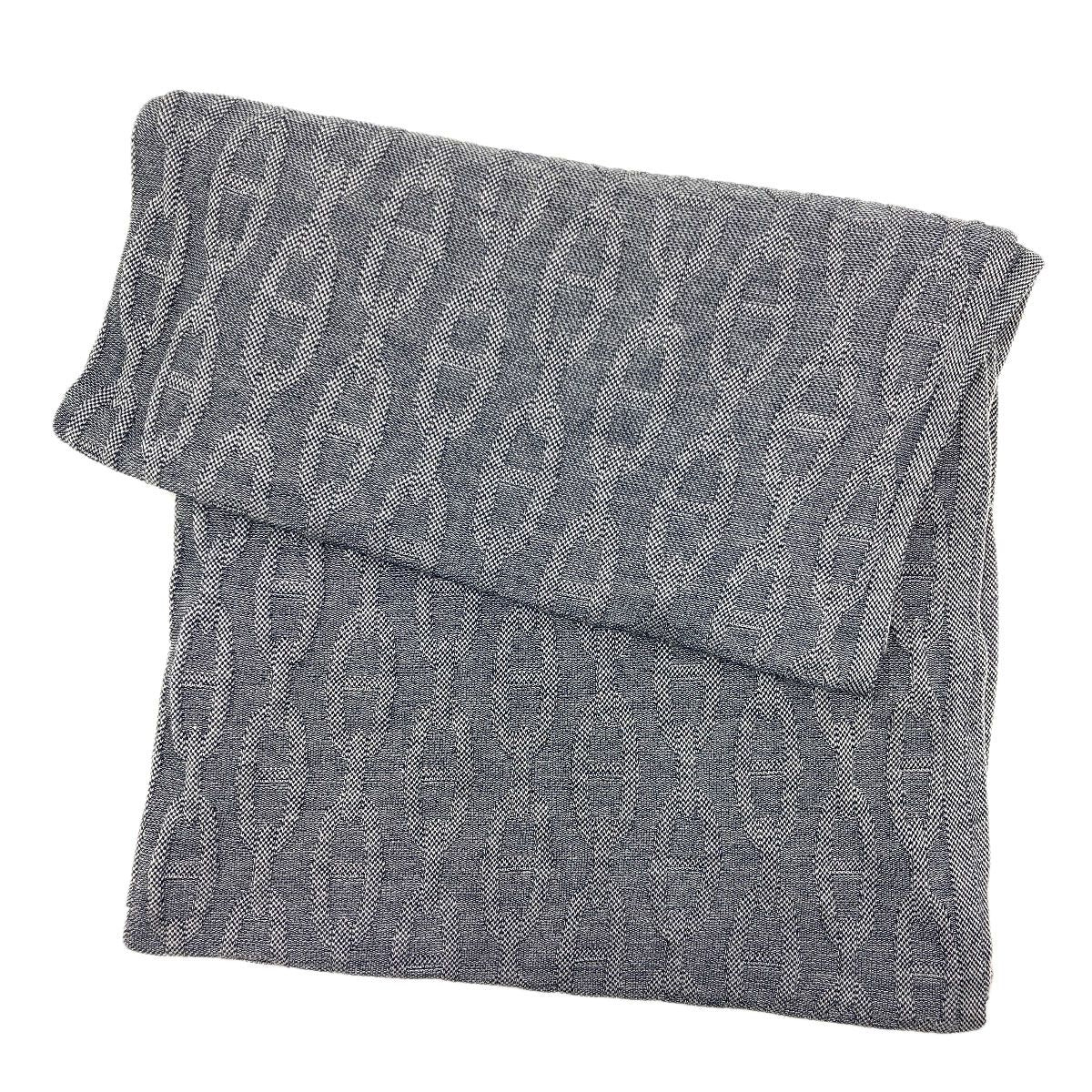 Hermes Chaine D'ancre Pattern Shawl Cotton Silk Scarf — view 2