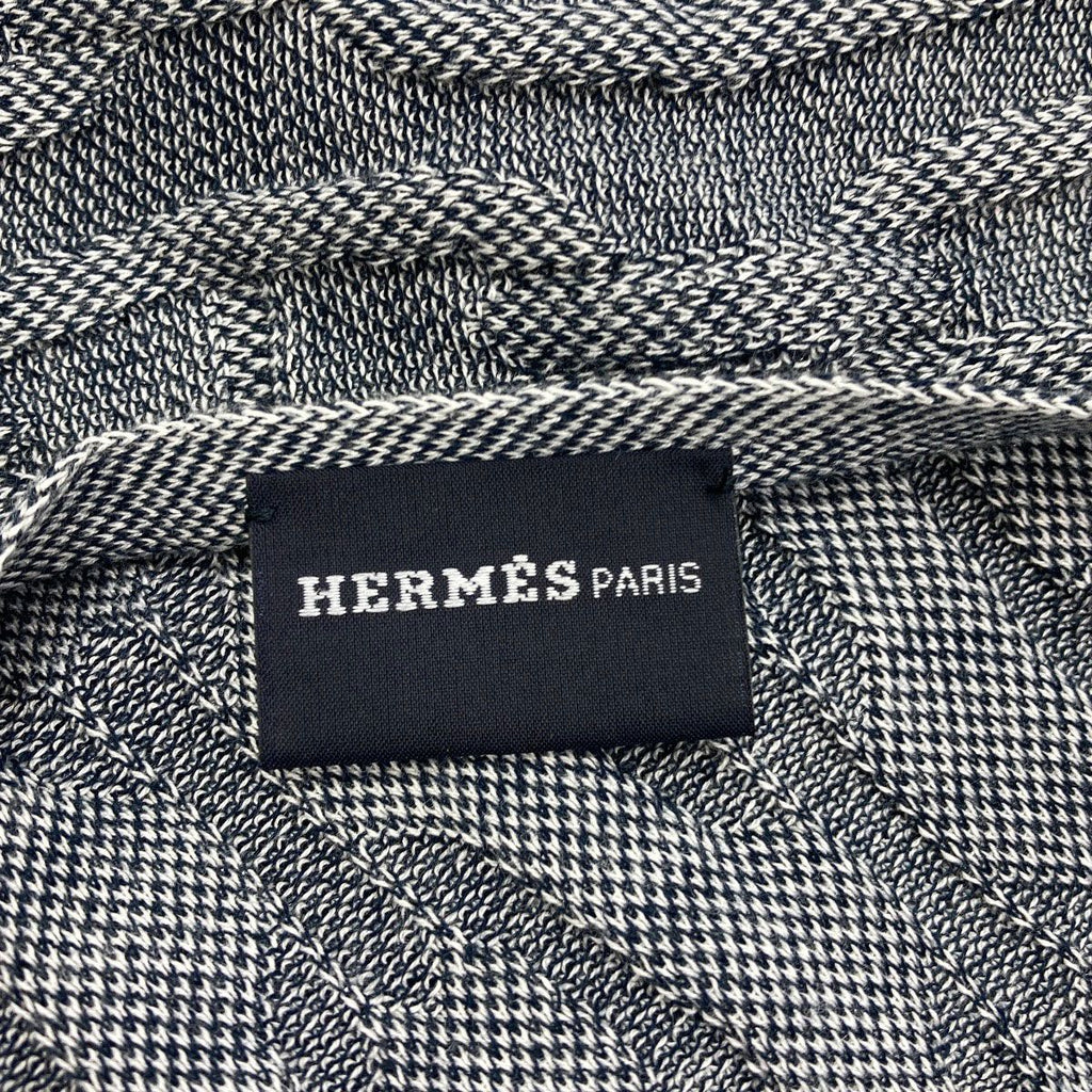 Hermes Chaine D'ancre Pattern Shawl Cotton Silk Scarf — view 4