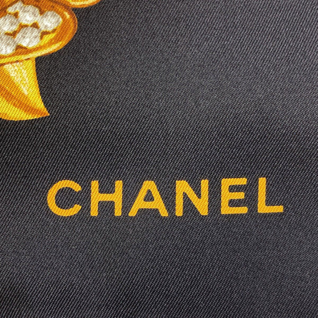 Chanel Camellia Pattern Scarf Silk — view 4