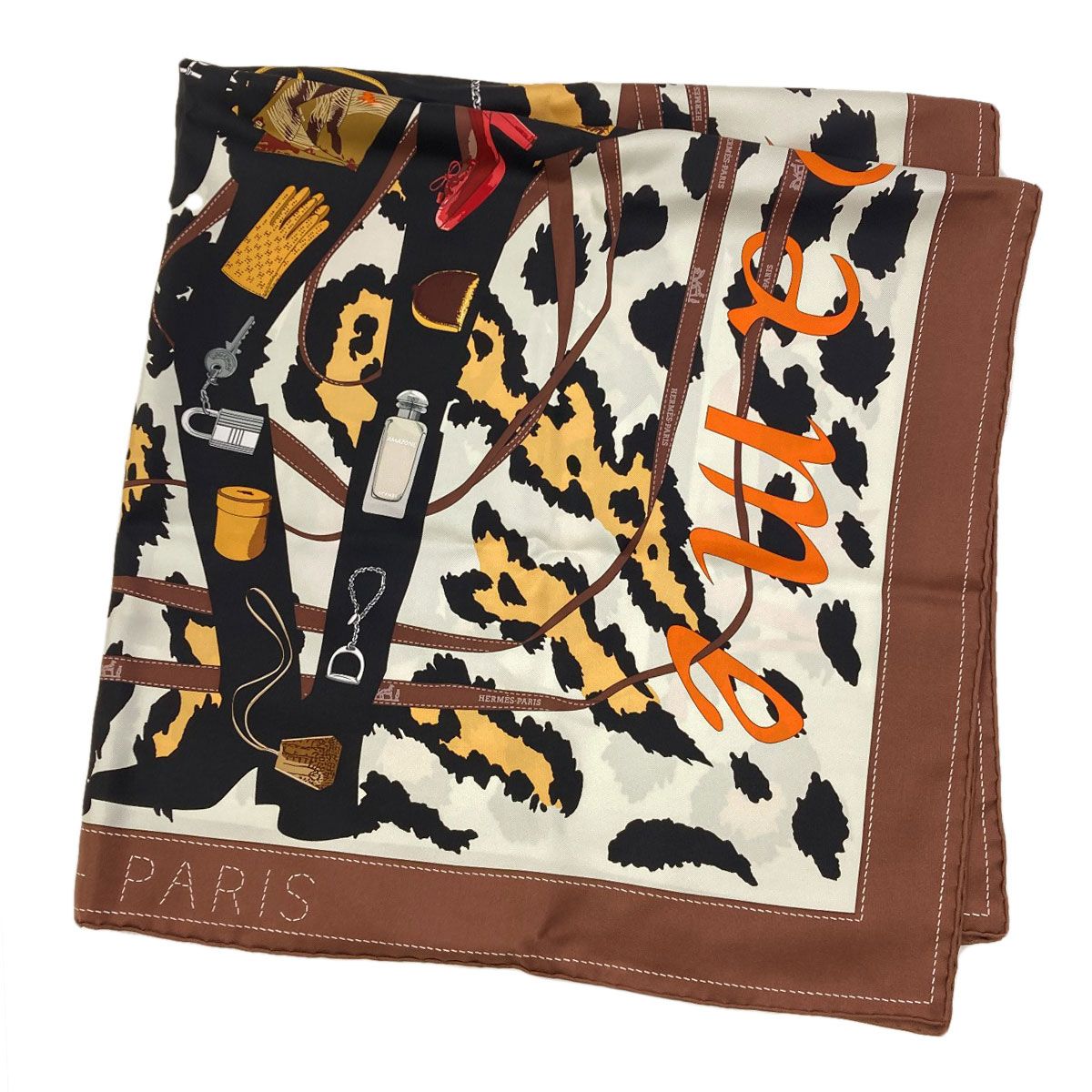 Hermes Carre 90 Monsieur & Madame Scarf Silk