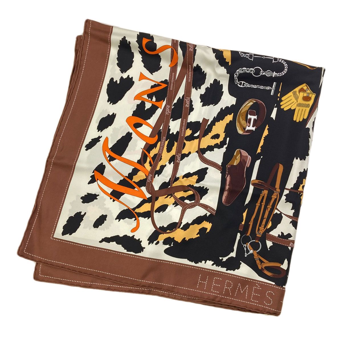Hermes Carre 90 Monsieur & Madame Scarf Silk — view 2