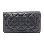 Chanel CC Logo Quilted Gold Wallet Grained Calfskin — view 2