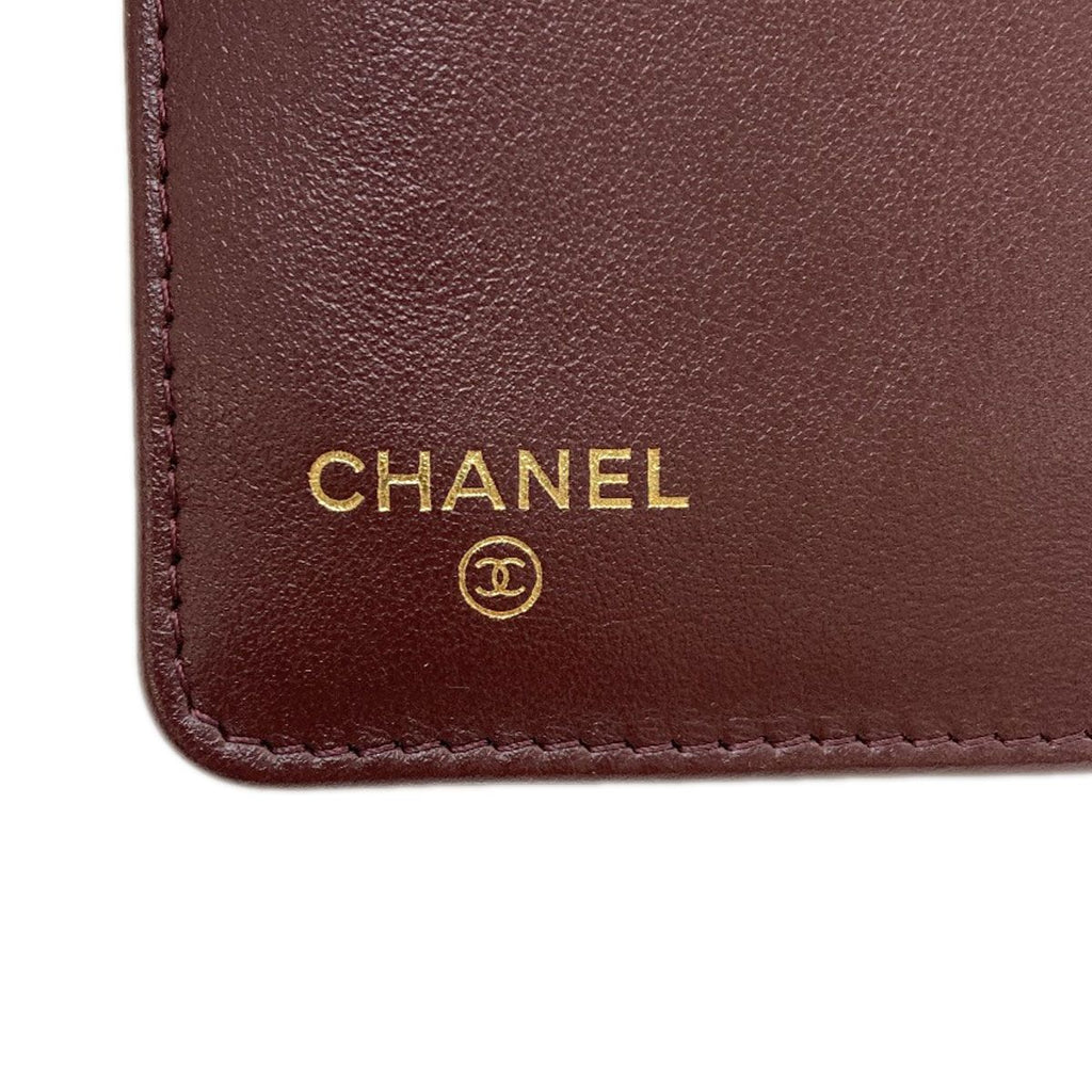 Chanel CC Logo Quilted Gold Wallet Grained Calfskin — view 7