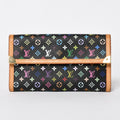 Louis Vuitton Trifold Wallet Monogram Black Multicolor Portefeuille