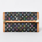 Louis Vuitton Trifold Wallet Monogram Black Multicolor Portefeuille