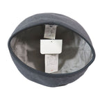 Hermes Beret Saint Honore Series Button Logo Leather Piping Denim Calf Hat Gray — view 3