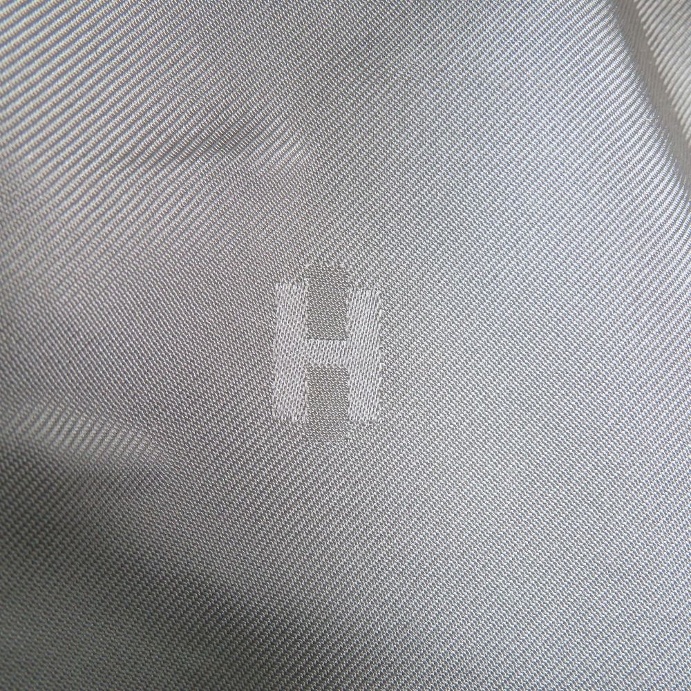 Hermes Beret Saint Honore Series Button Logo Leather Piping Denim Calf Hat Gray — view 5