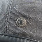 Hermes Beret Saint Honore Series Button Logo Leather Piping Denim Calf Hat Gray — view 4