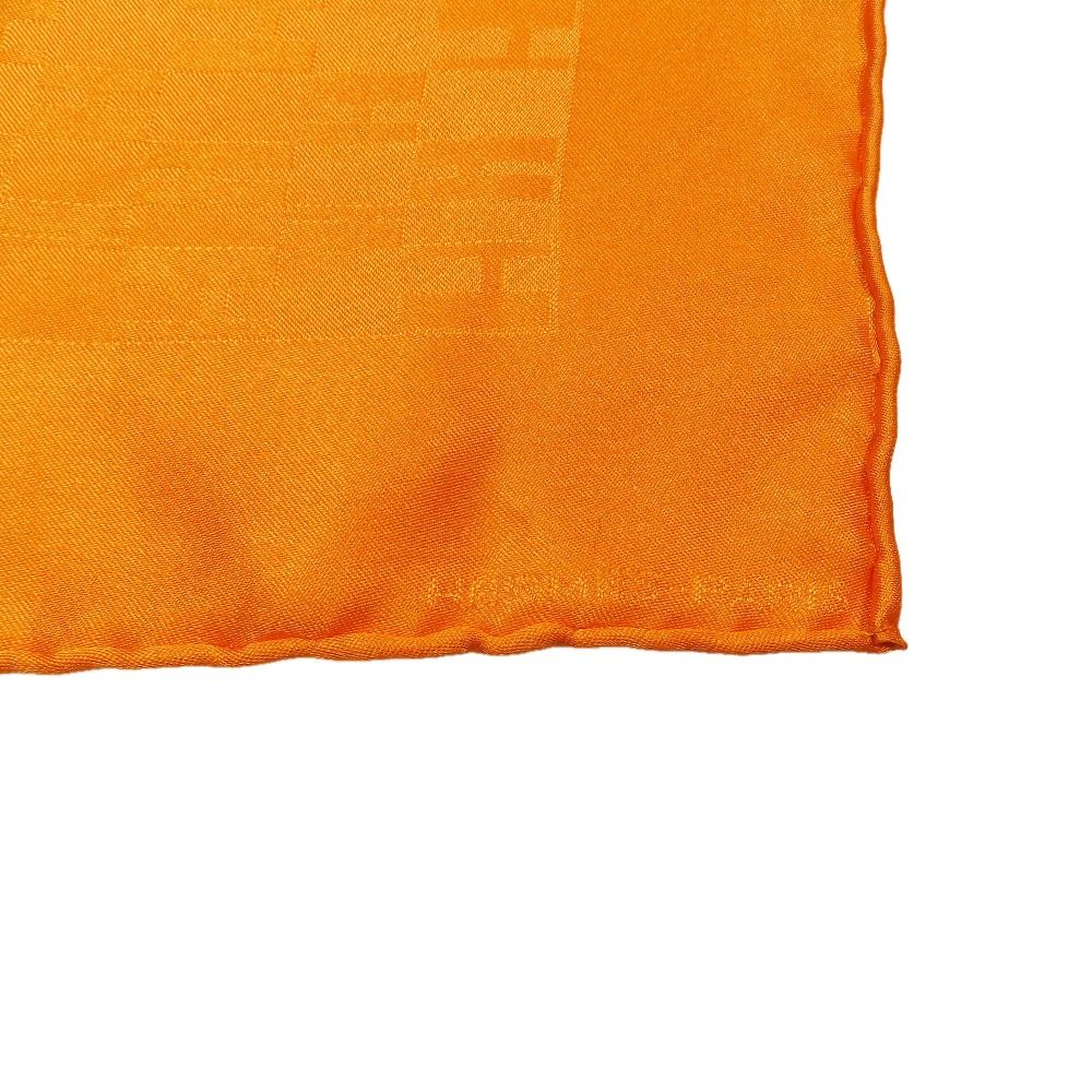 Hermes Pocket Square Pochette Fassonne Grand Handkerchief Bandana Scarf Silk — view 3