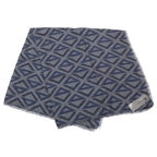 Dior CD Diamond Logo Large Shawl Scarf Fringe Silk Wool Gray — view 2