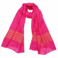 Hermes Cashmere Silk Large Shawl Plume Stitching Scarf Pink