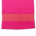 Hermes Cashmere Silk Large Shawl Plume Stitching Scarf Pink — view 2