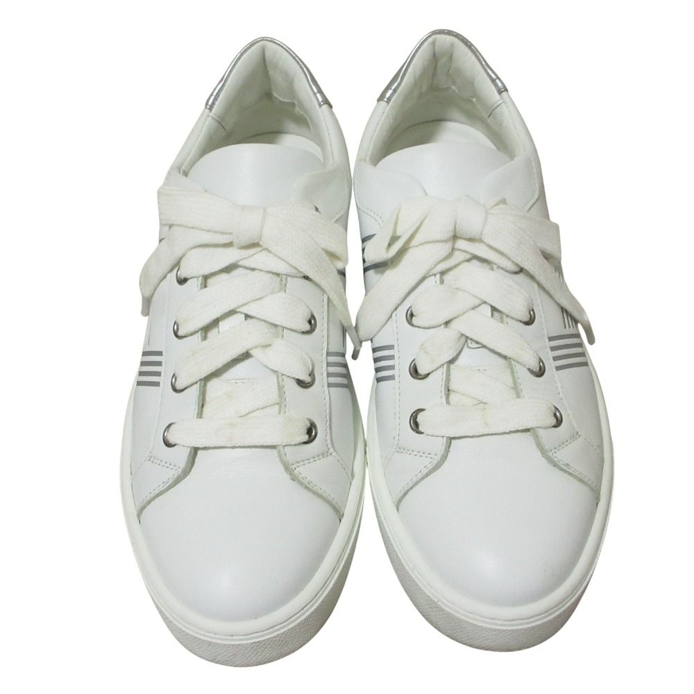Hermes Avantage Leather Sneakers 38 White — view 5