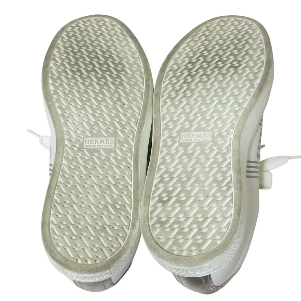 Hermes Avantage Leather Sneakers 38 White — view 7