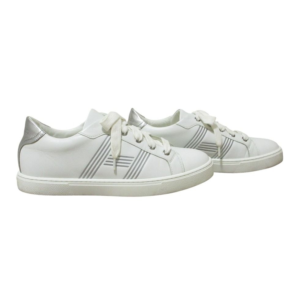 Hermes Avantage Leather Sneakers 38 White — view 3