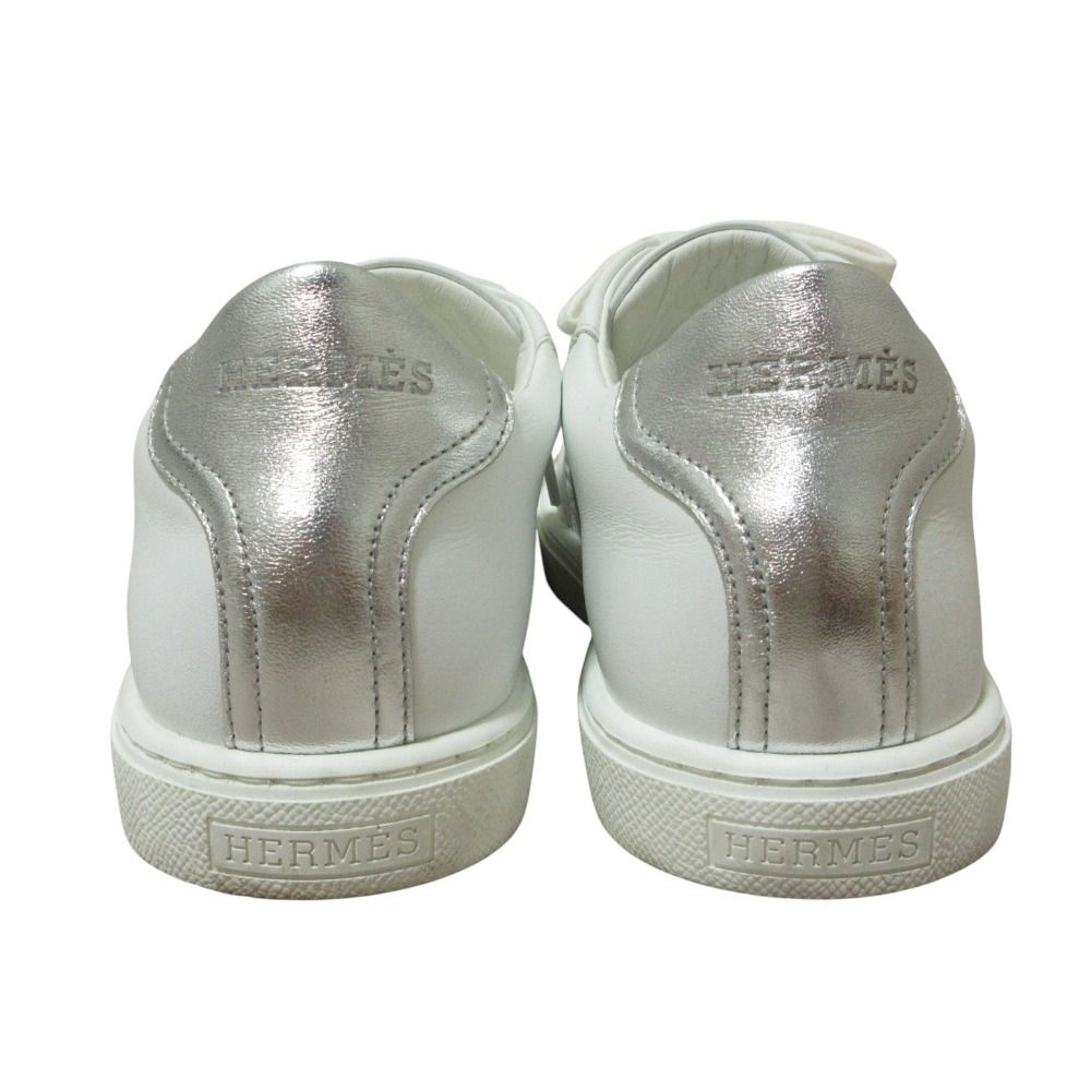 Hermes Avantage Leather Sneakers 38 White — view 2