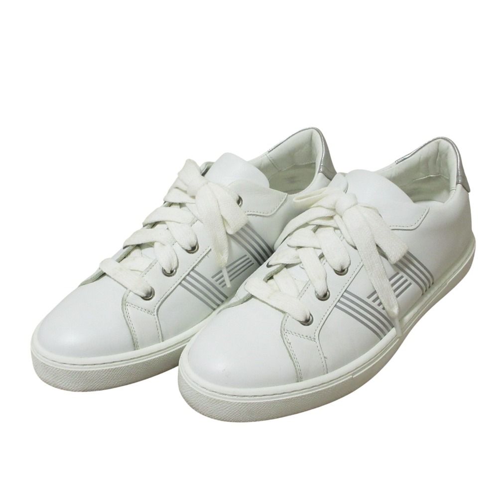 Hermes Avantage Leather Sneakers 38 White