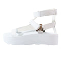 Hermes Enid Thick Sole Leather Sandals Shoes Platform Diamant Buckle Logo