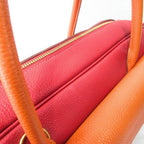 Hermes Lorraine 2-Way Bag Togo Leather Orange Rouge — view 9