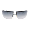 Gucci S Rimless Sunglasses Double Bridge Eyewear Gradient Lens Green