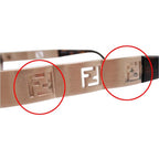 Fendi Oval Lens Sunglasses FF Logo Cutout Eyewear Brown Gold — view 8