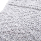 Hermes Frecanse Series Button Knit Gloves Five Finger Cable Wool Cashmere S Gray — view 5