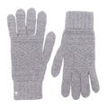 Hermes Frecanse Series Button Knit Gloves Five Finger Cable Wool Cashmere S Gray
