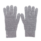 Hermes Frecanse Series Button Knit Gloves Five Finger Cable Wool Cashmere S Gray — view 2