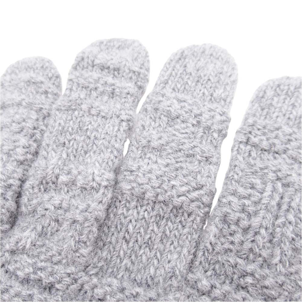 Hermes Frecanse Series Button Knit Gloves Five Finger Cable Wool Cashmere S Gray — view 6