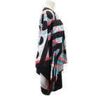 Hermes Julia's Dream Carre Scarf Cape Knit Dress 34 Black Multicolor — view 4
