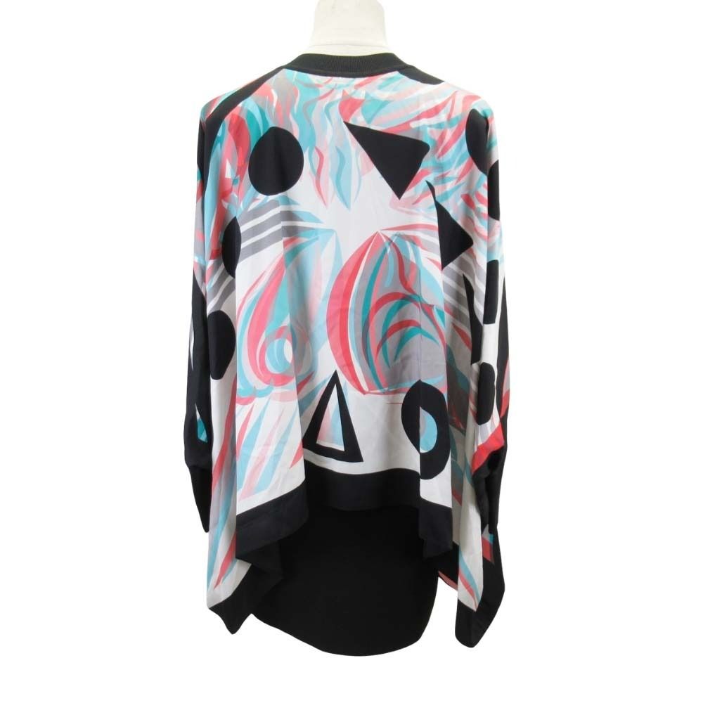 Hermes Julia's Dream Carre Scarf Cape Knit Dress 34 Black Multicolor — view 3