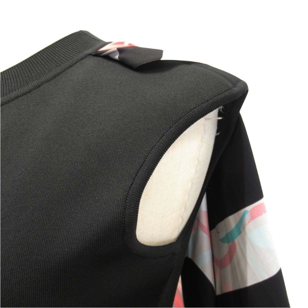 Hermes Julia's Dream Carre Scarf Cape Knit Dress 34 Black Multicolor — view 8