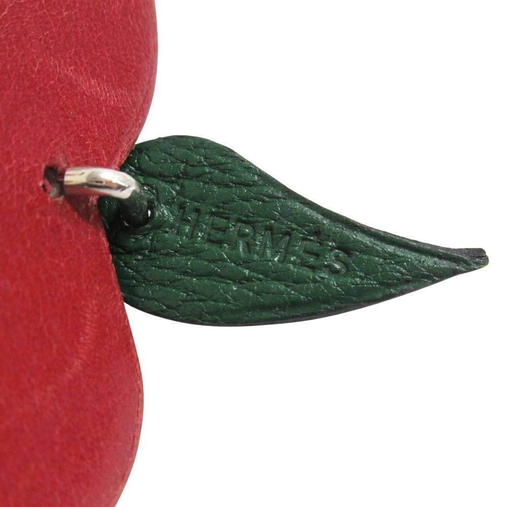 Hermes Polished Porte Cles Apple Key Holder Charm Leather — view 4