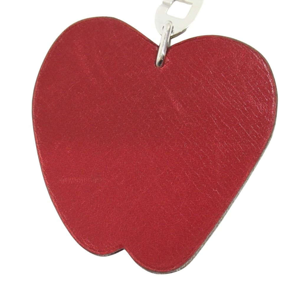 Hermes Polished Porte Cles Apple Key Holder Charm Leather — view 3