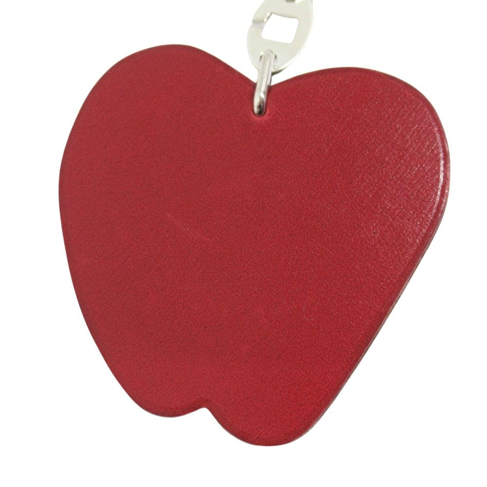 Hermes Polished Porte Cles Apple Key Holder Charm Leather — view 3