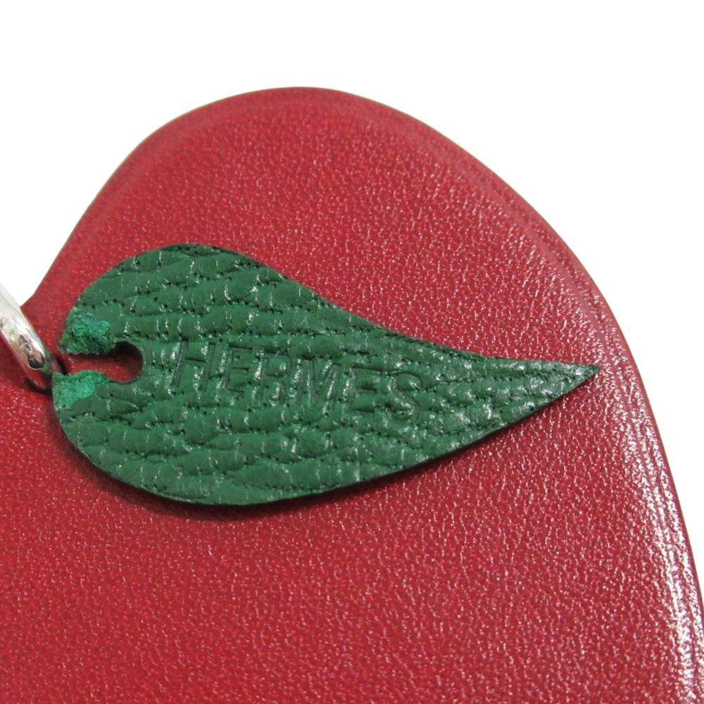 Hermes Polished Porte Cles Apple Key Holder Charm Leather — view 4