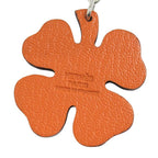 Hermes Polished Porte Cles Clover Key Holder Charm Leather Green — view 3