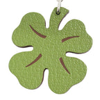 Hermes Polished Porte Cles Clover Key Holder Charm Leather Green — view 2