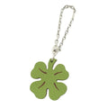 Hermes Polished Porte Cles Clover Key Holder Charm Leather Green