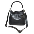 Gucci Bamboo Handle Leather 2-Way Shoulder Bag 001 Black