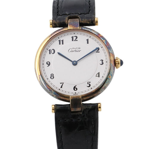Cartier Must Vendome LM Watch Silver Dial Vintage