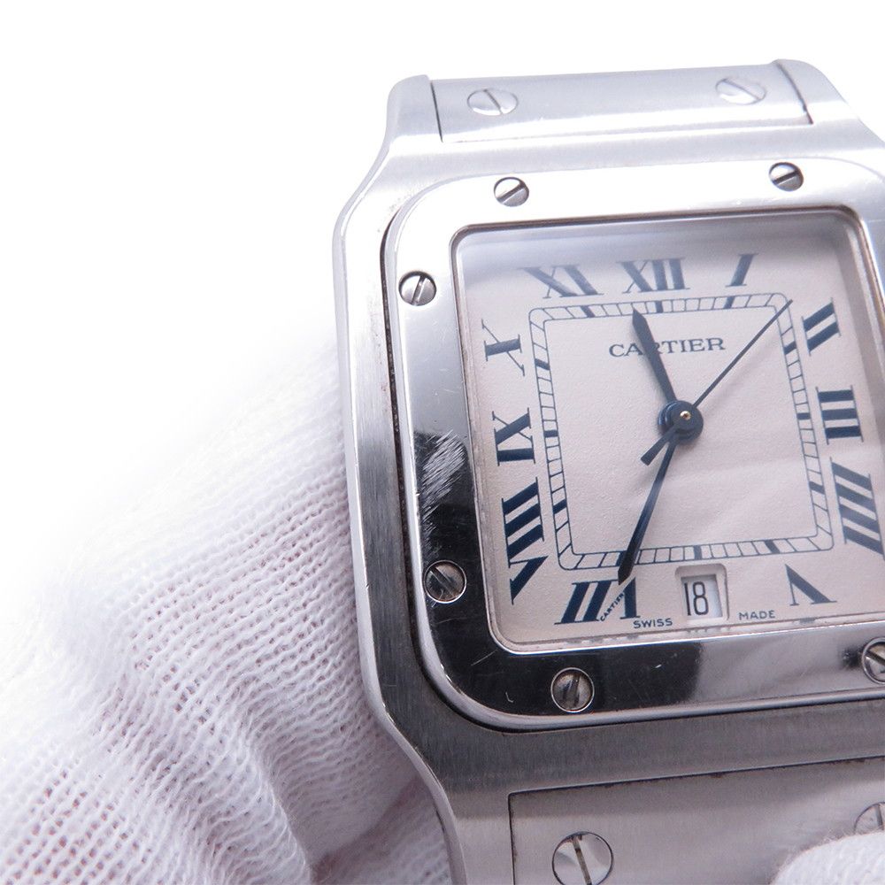 Cartier Santos Galbe LM Watch Ivory Dial — view 4