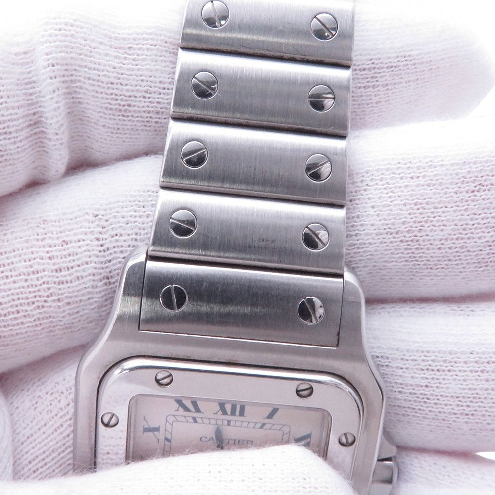Cartier Santos Galbe LM Watch Ivory Dial — view 7