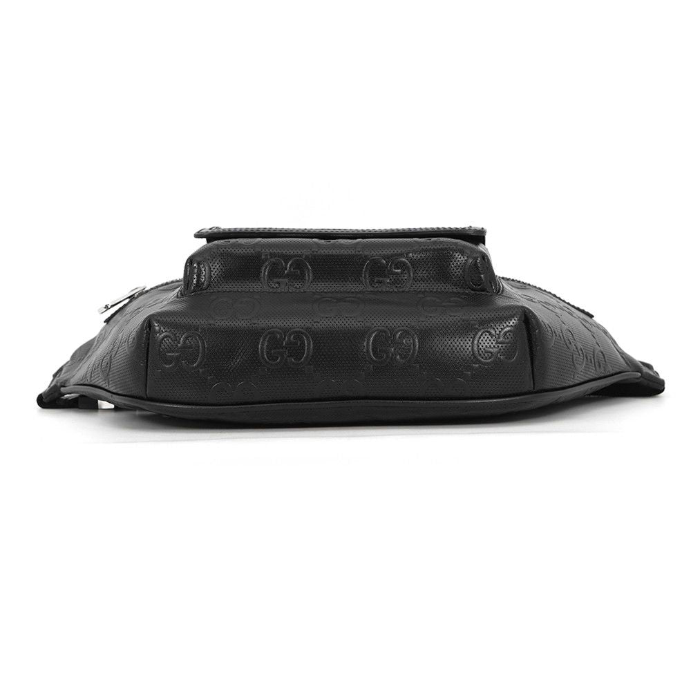 Gucci Belt Bag GG Embossed Bag Leather Black — view 4