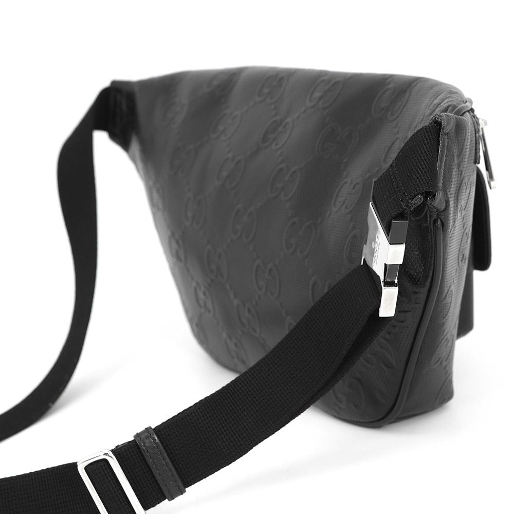 Gucci Belt Bag GG Embossed Bag Leather Black — view 3
