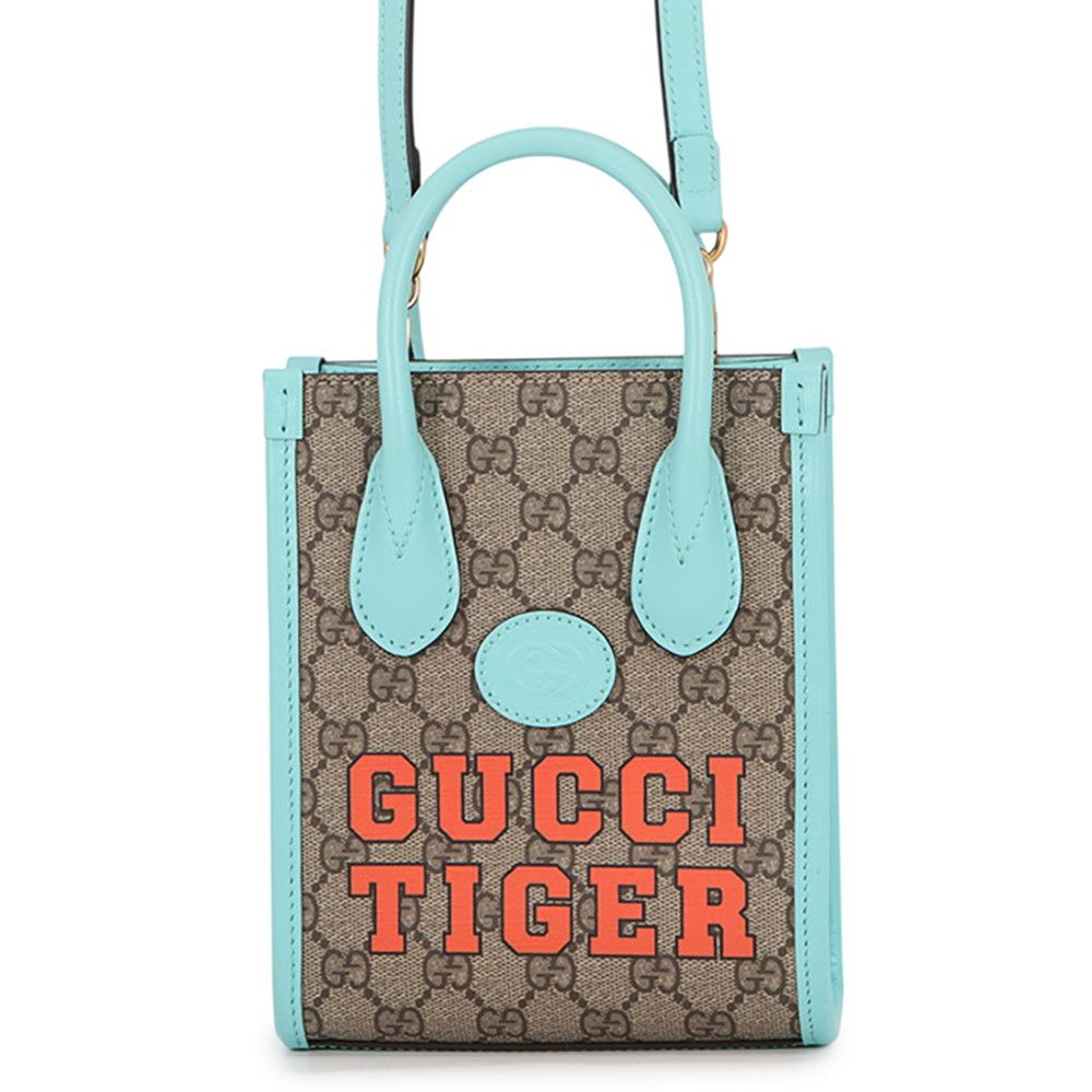 Gucci Interlocking Tiger GG Supreme 2-Way Mini Shoulder