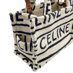 Celine Cabas Thais Small Logo Cotton Leather 2-Way Shoulder — view 7
