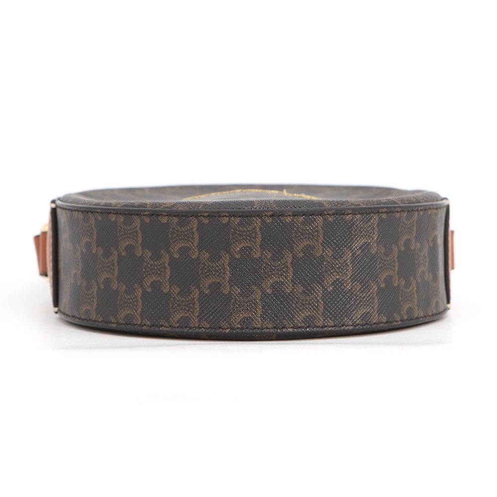 Celine Shoulder Bag Triomphe Round Leather Pochette — view 3