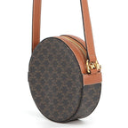 Celine Shoulder Bag Triomphe Round Leather Pochette — view 2