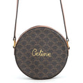 Celine Shoulder Bag Triomphe Round Leather Pochette